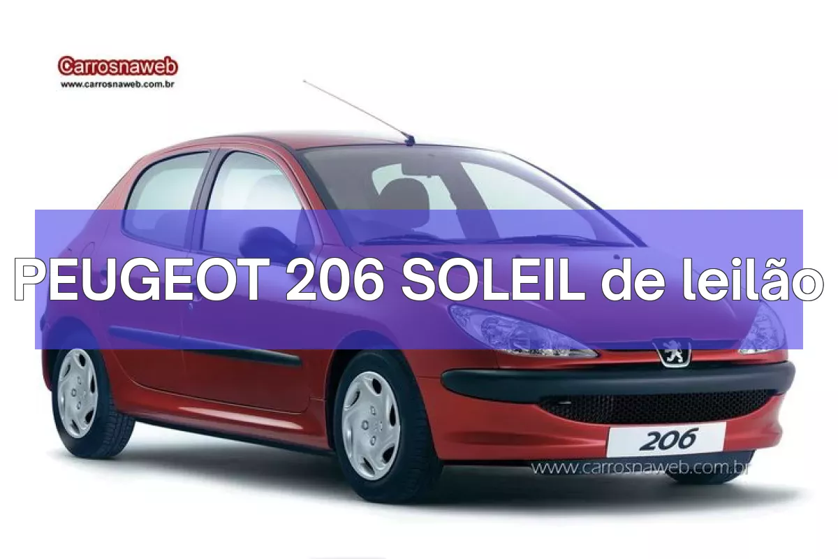 PEUGEOT 206 SOLEIL em leilão