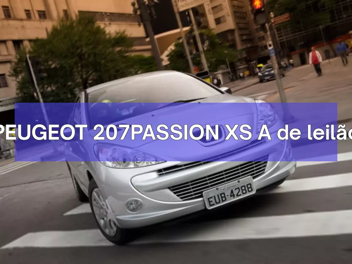 PEUGEOT 207PASSION XS A em leilão