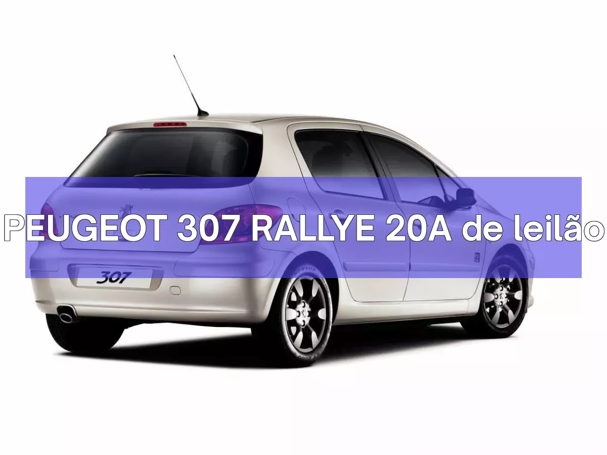 PEUGEOT 307 RALLYE 20A em leilão