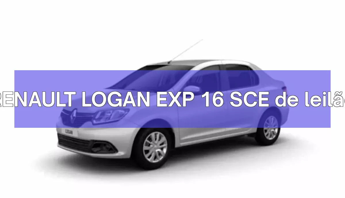 RENAULT LOGAN EXP 16 SCE em leilão