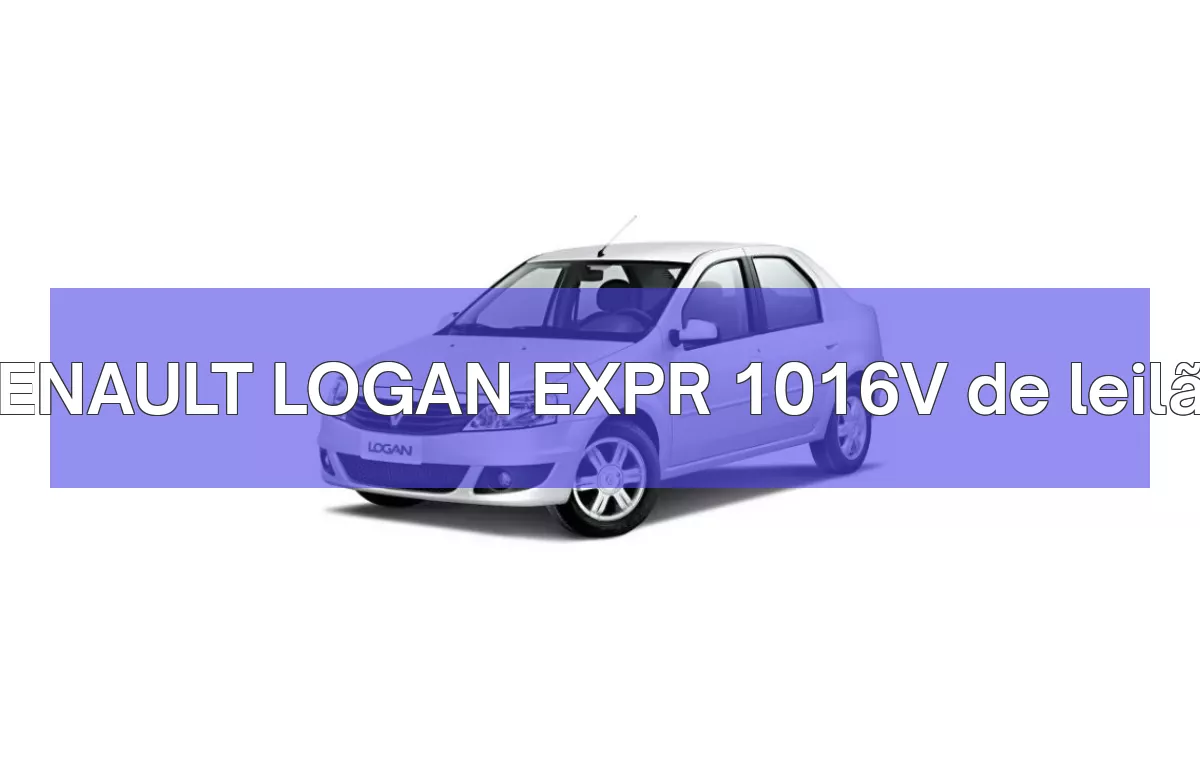 RENAULT LOGAN EXPR 1016V em leilão