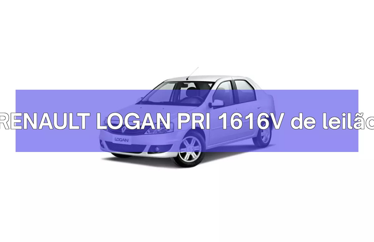 RENAULT LOGAN PRI 1616V em leilão