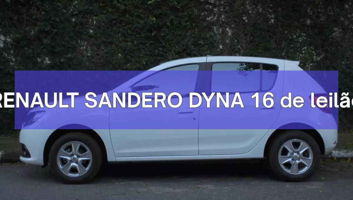 RENAULT SANDERO DYNA 16 em leilão