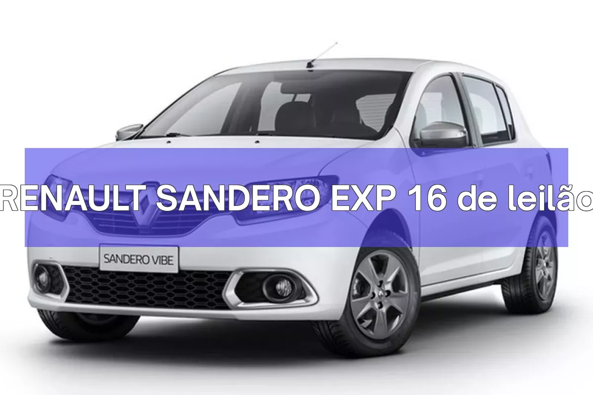 RENAULT SANDERO EXP 16 em leilão