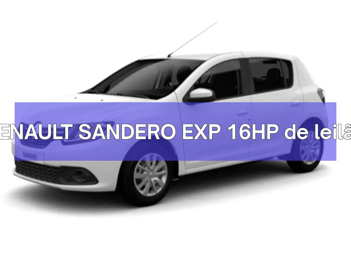 RENAULT SANDERO EXP 16HP em leilão