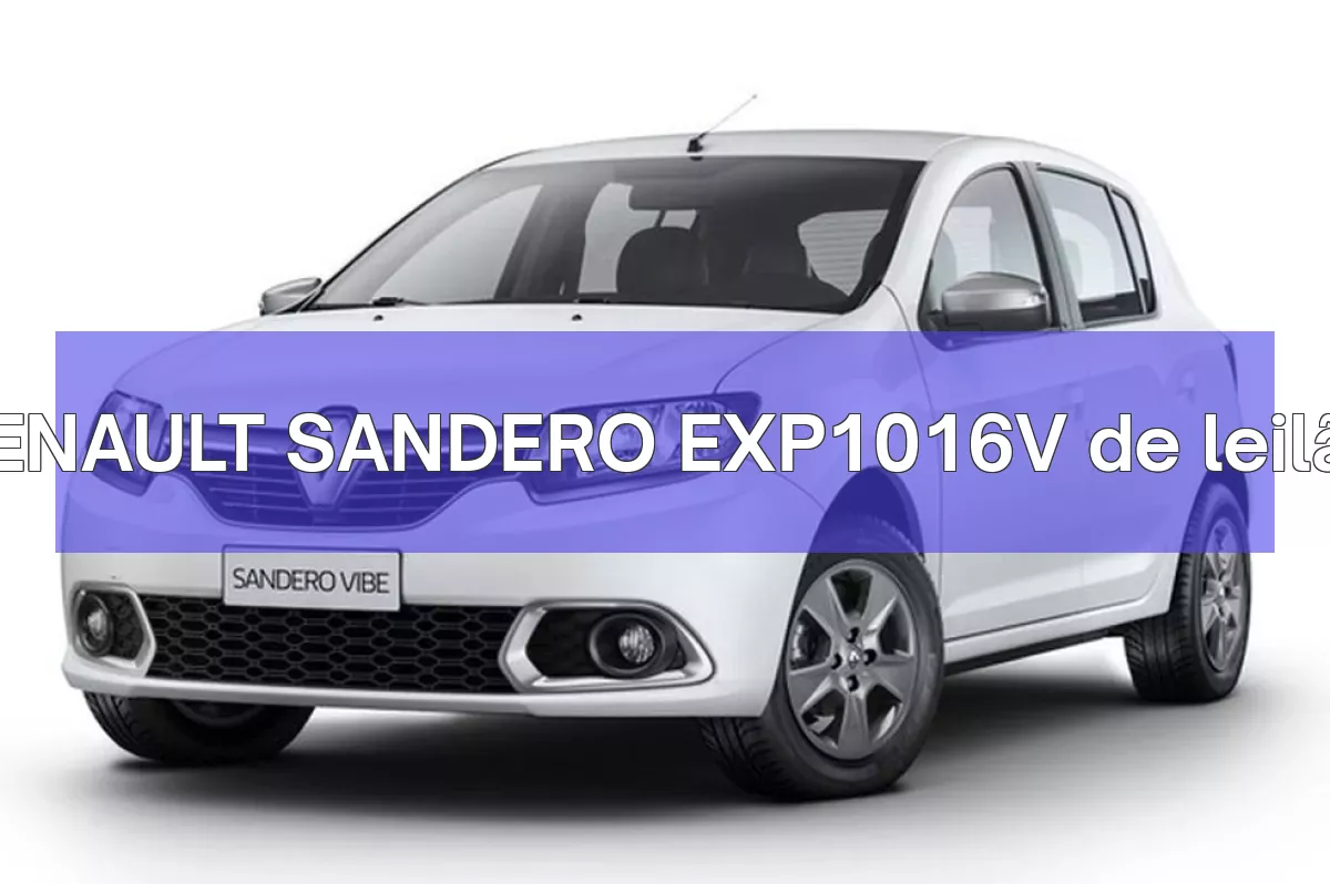 RENAULT SANDERO EXP1016V em leilão