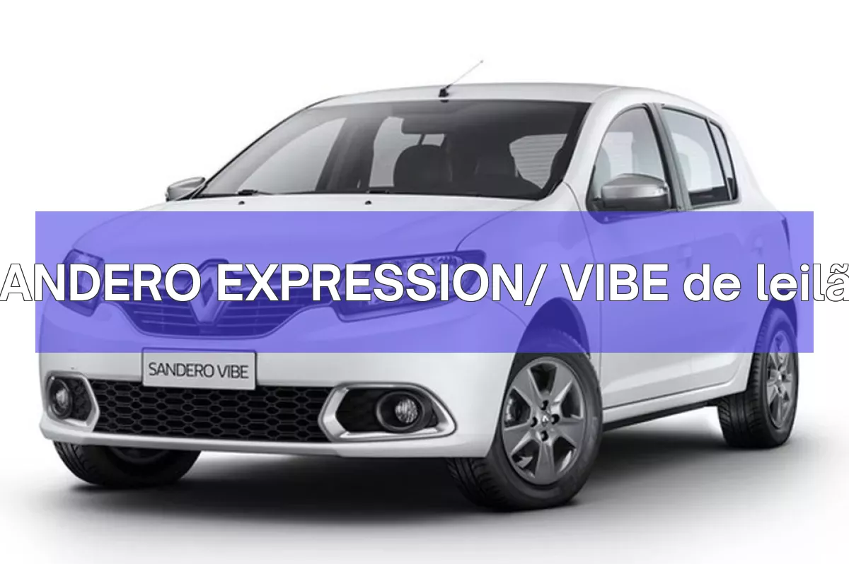 SANDERO EXPRESSION/ VIBE em leilão