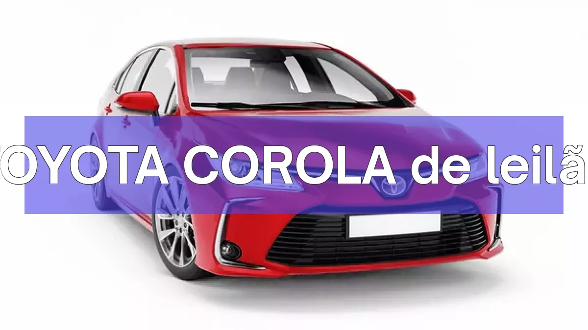 TOYOTA COROLA em leilão