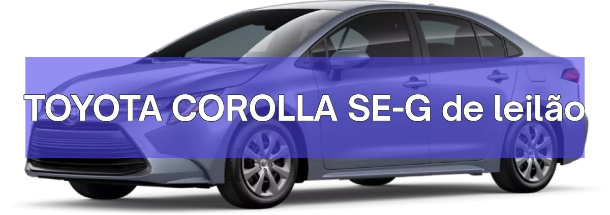 TOYOTA COROLLA SE-G em leilão