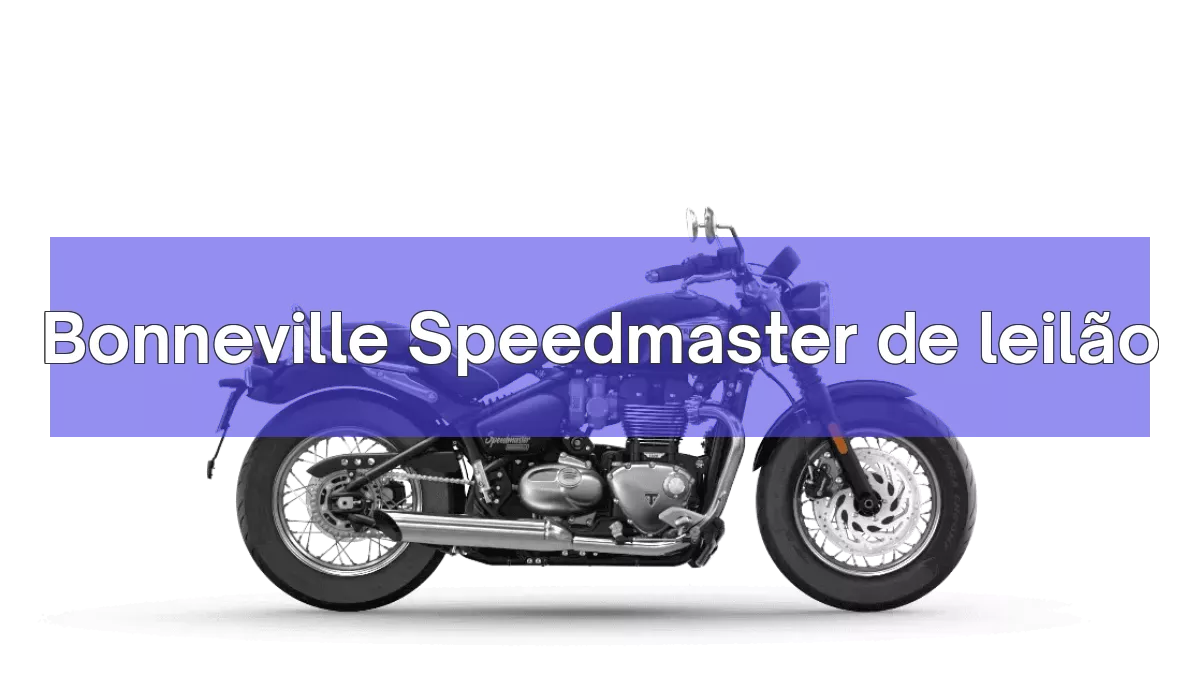 Bonneville Speedmaster em leilão