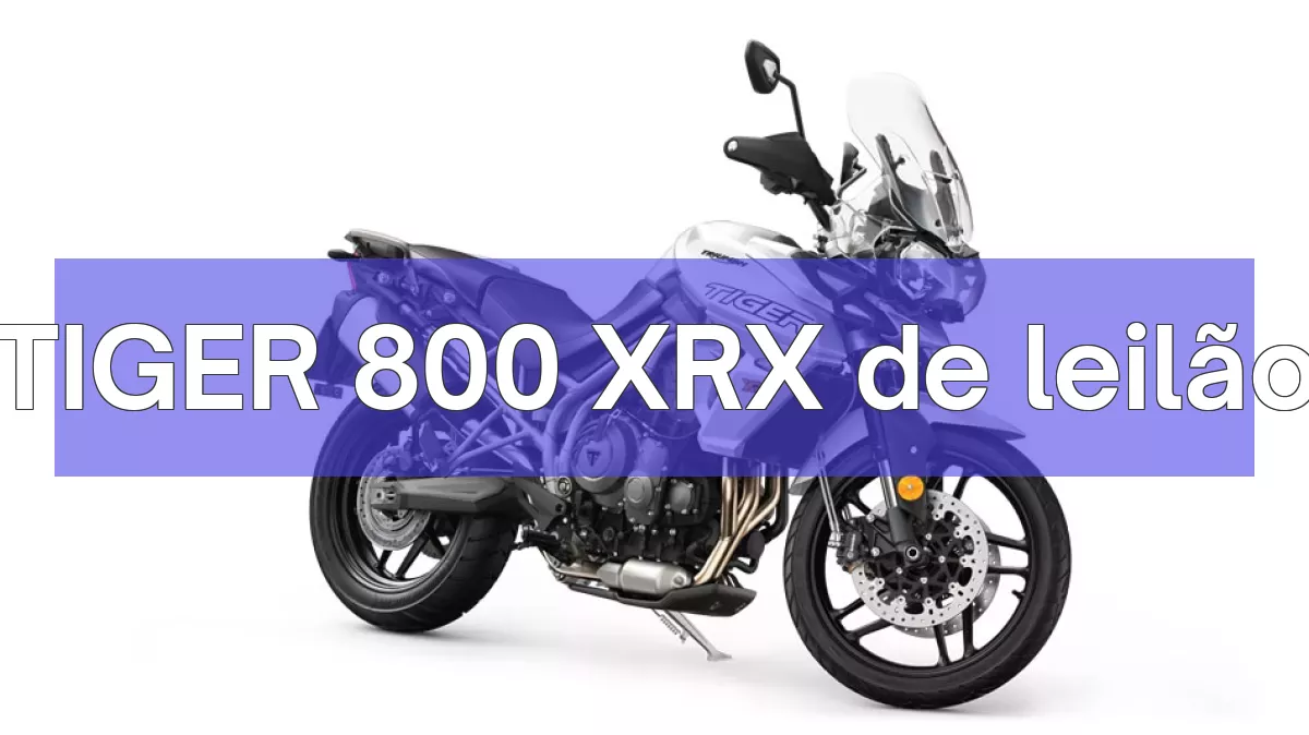 TIGER 800 XRX em leilão