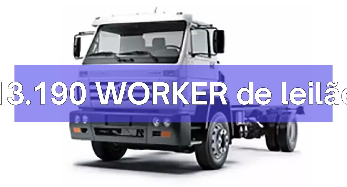 13.190 WORKER em leilão