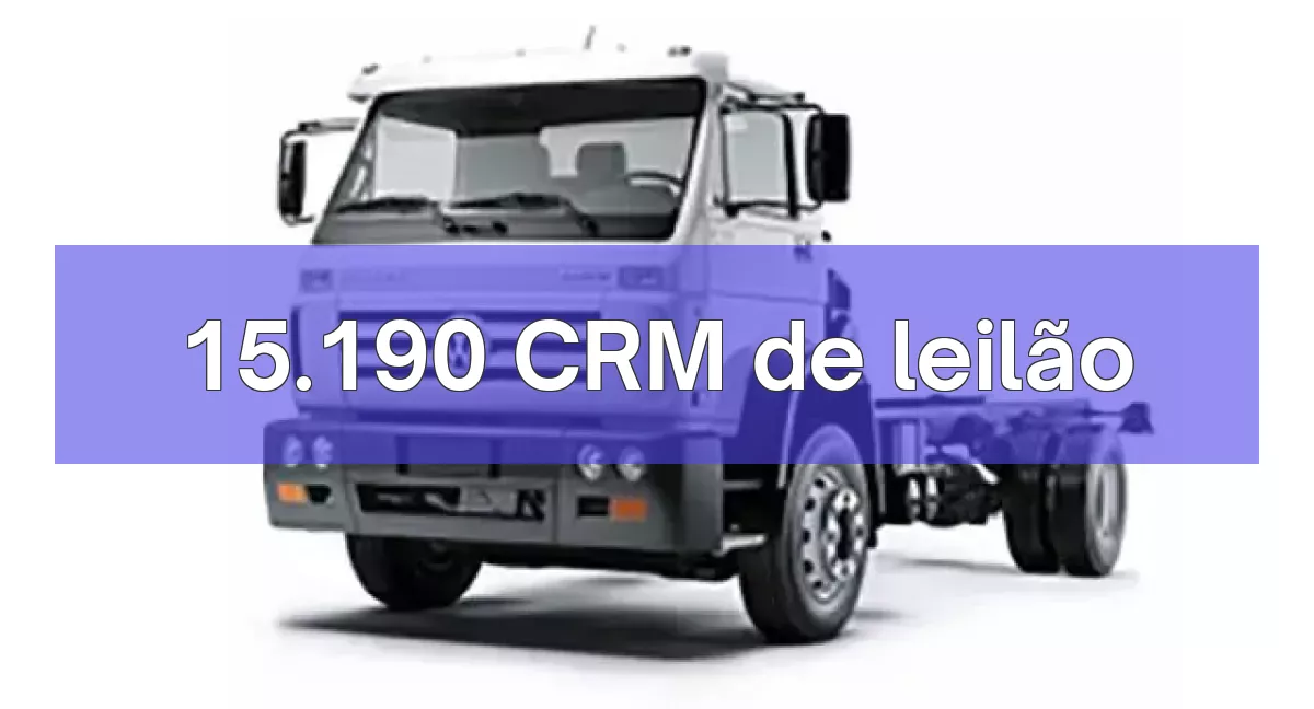 15.190 CRM em leilão