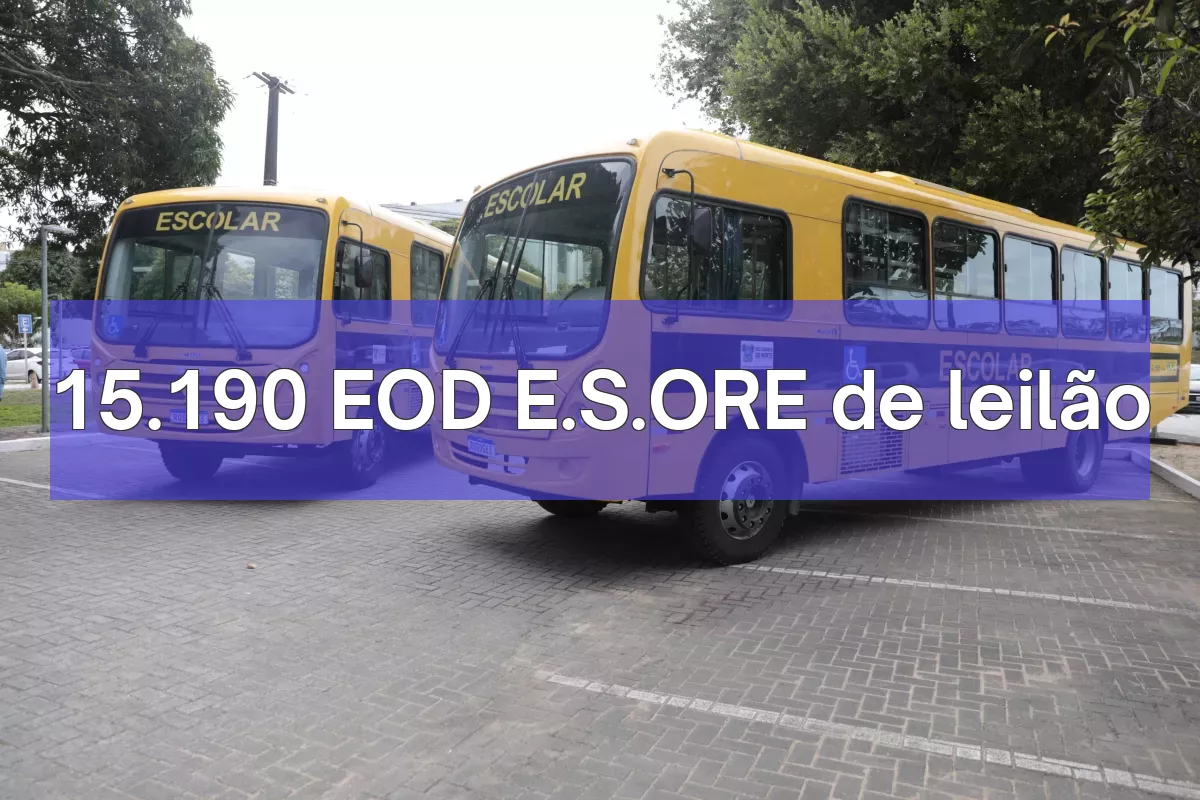 15.190 EOD E.S.ORE em leilão