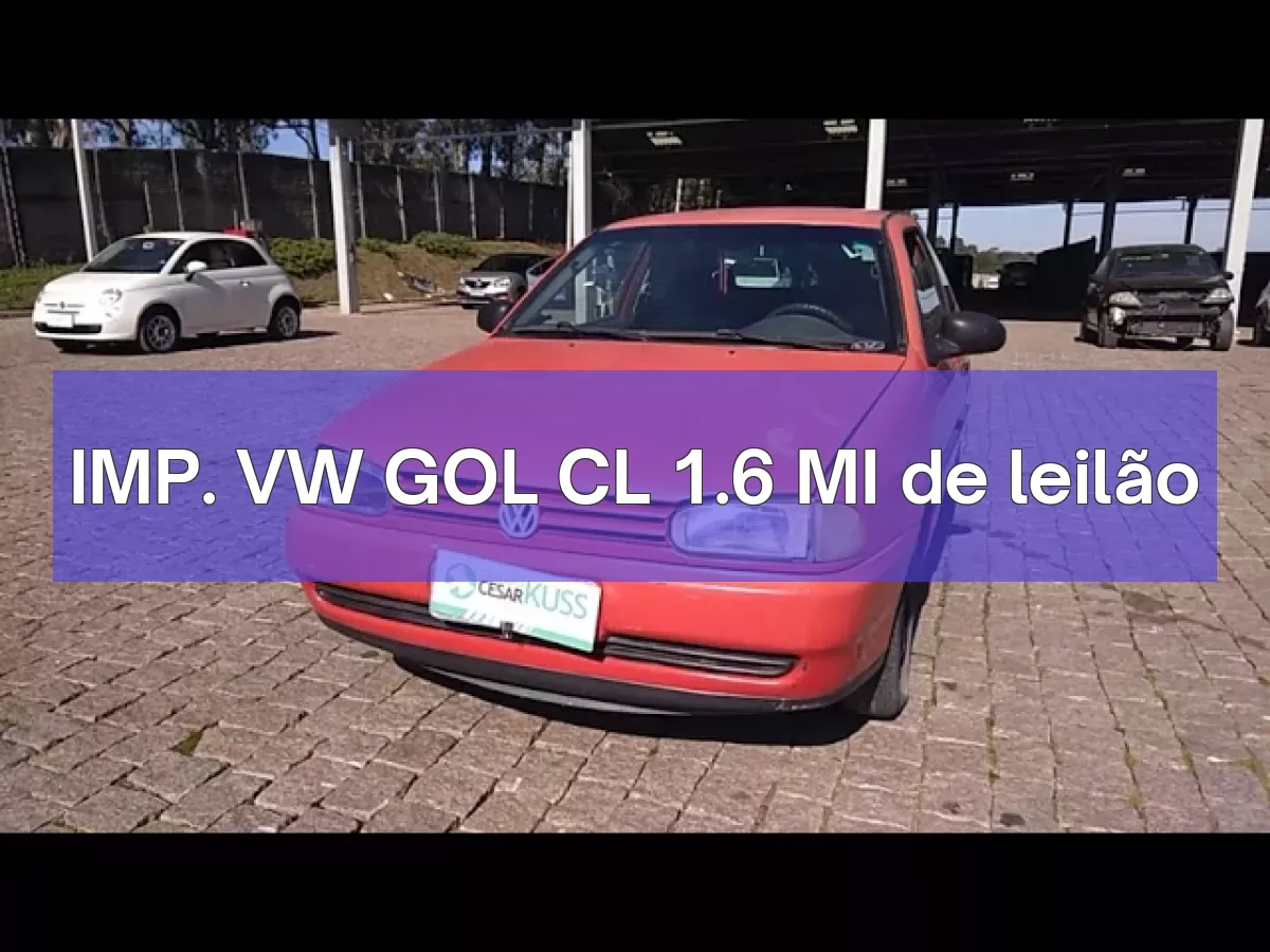 IMP. VW GOL CL 1.6 MI em leilão