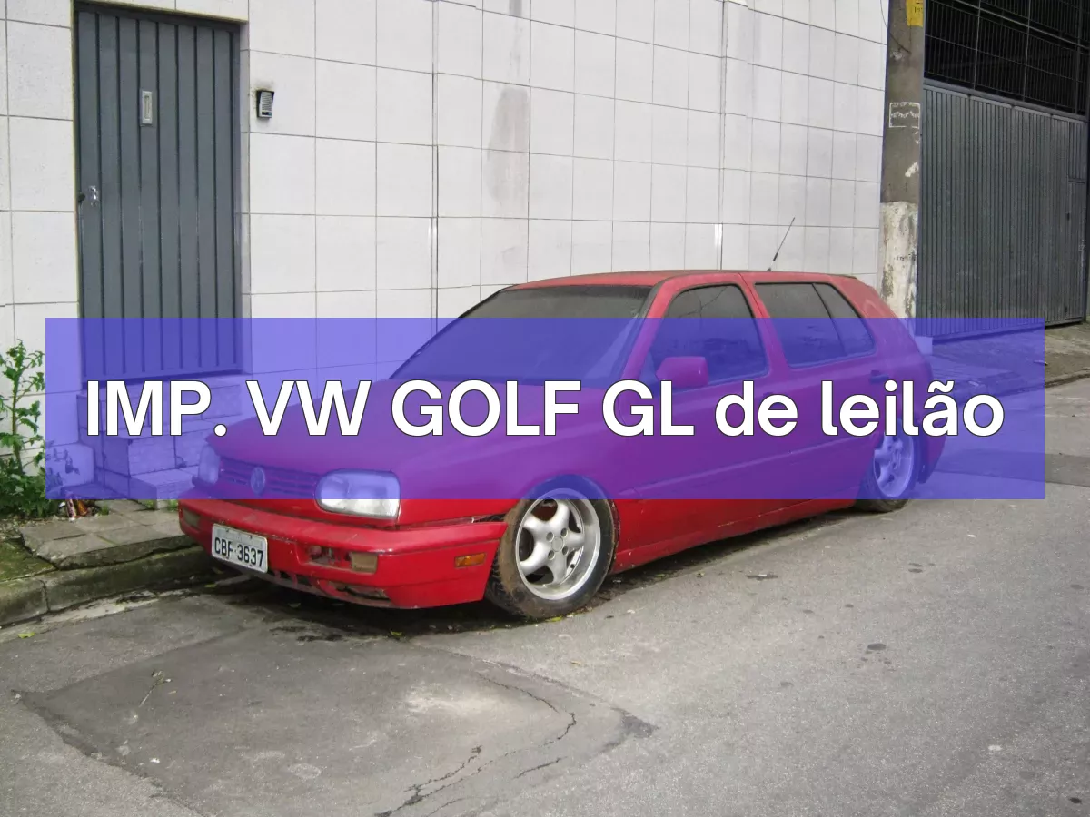 IMP. VW GOLF GL em leilão