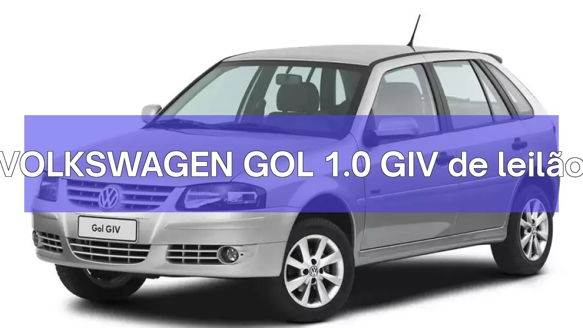 VOLKSWAGEN GOL 1.0 GIV em leilão