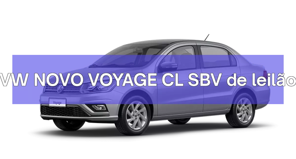 VW NOVO VOYAGE CL SBV em leilão