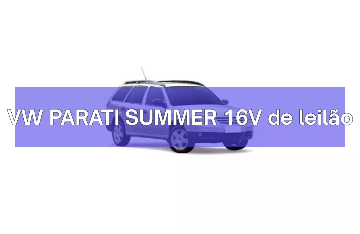 VW PARATI SUMMER 16V em leilão