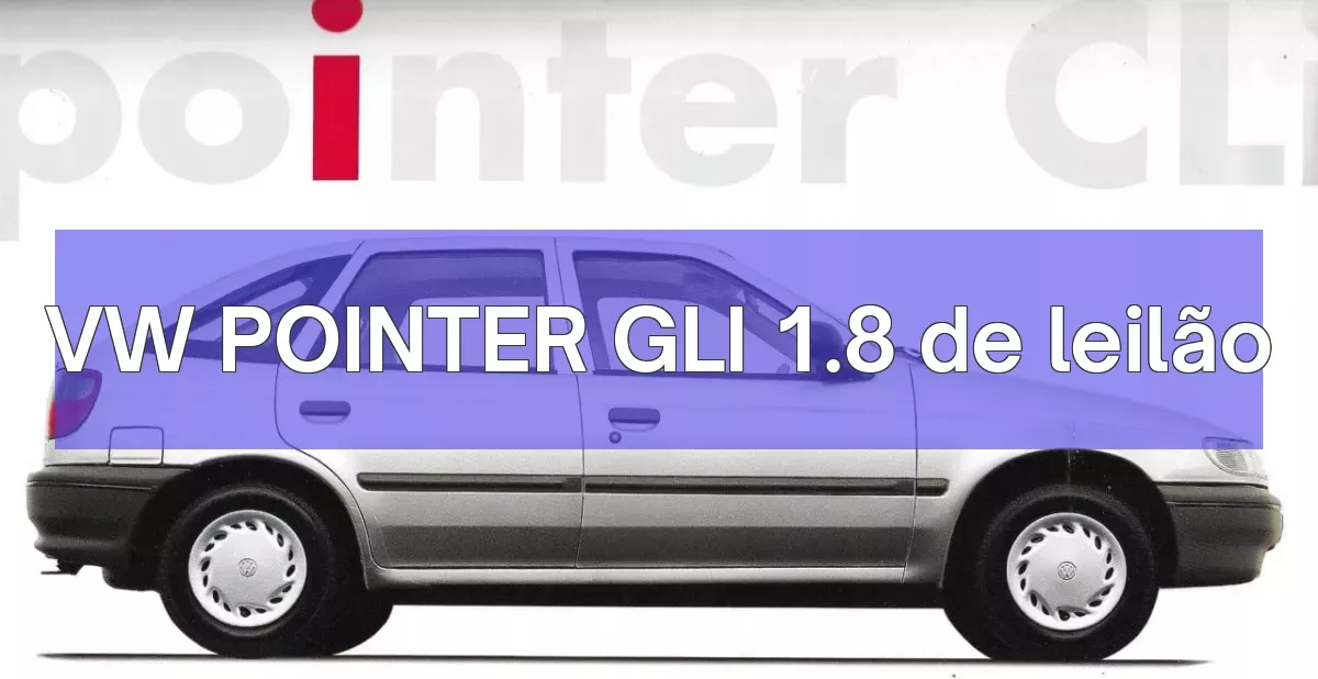 VW POINTER GLI 1.8 em leilão