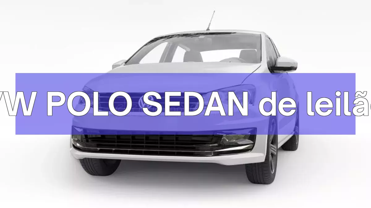 VW POLO SEDAN em leilão