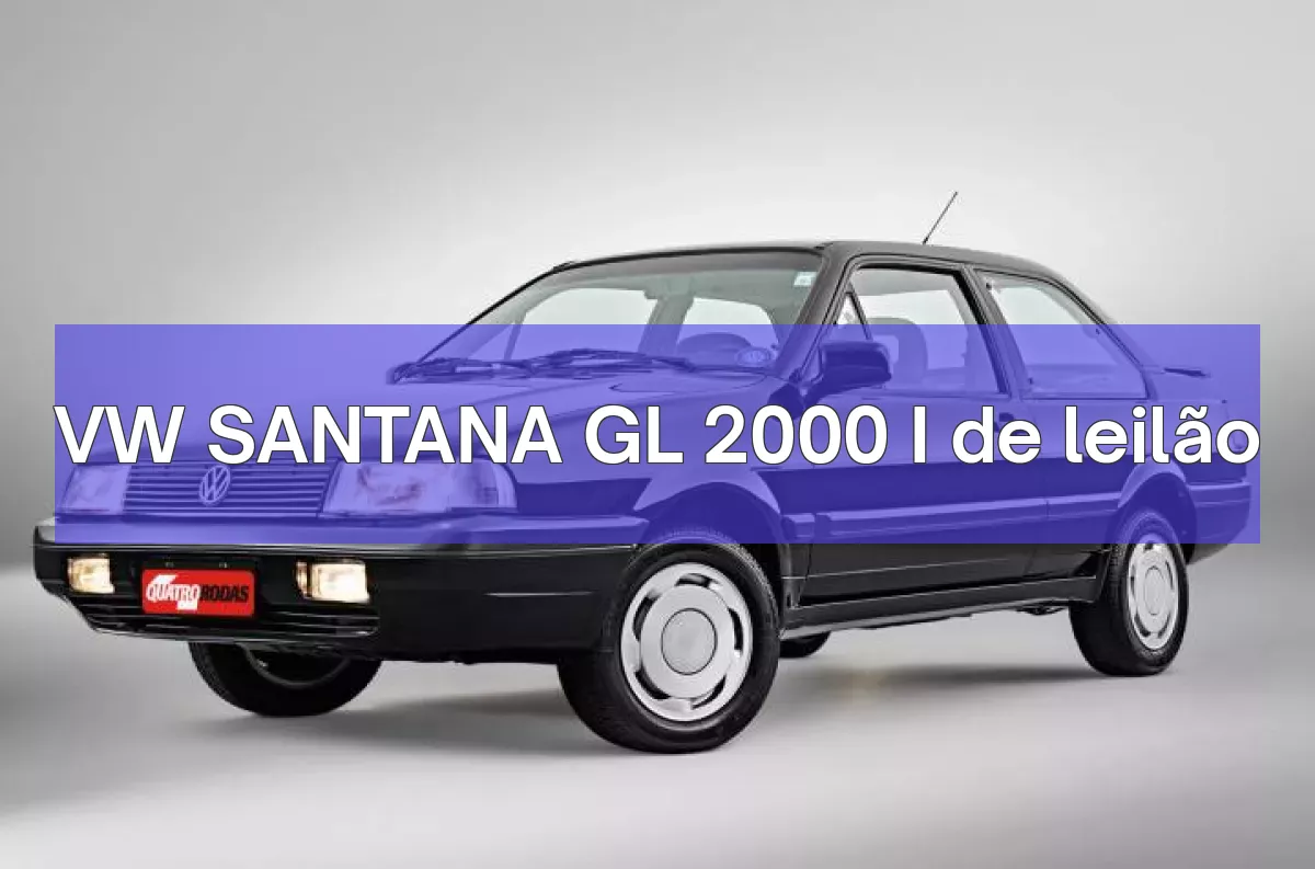 VW SANTANA GL 2000 I em leilão