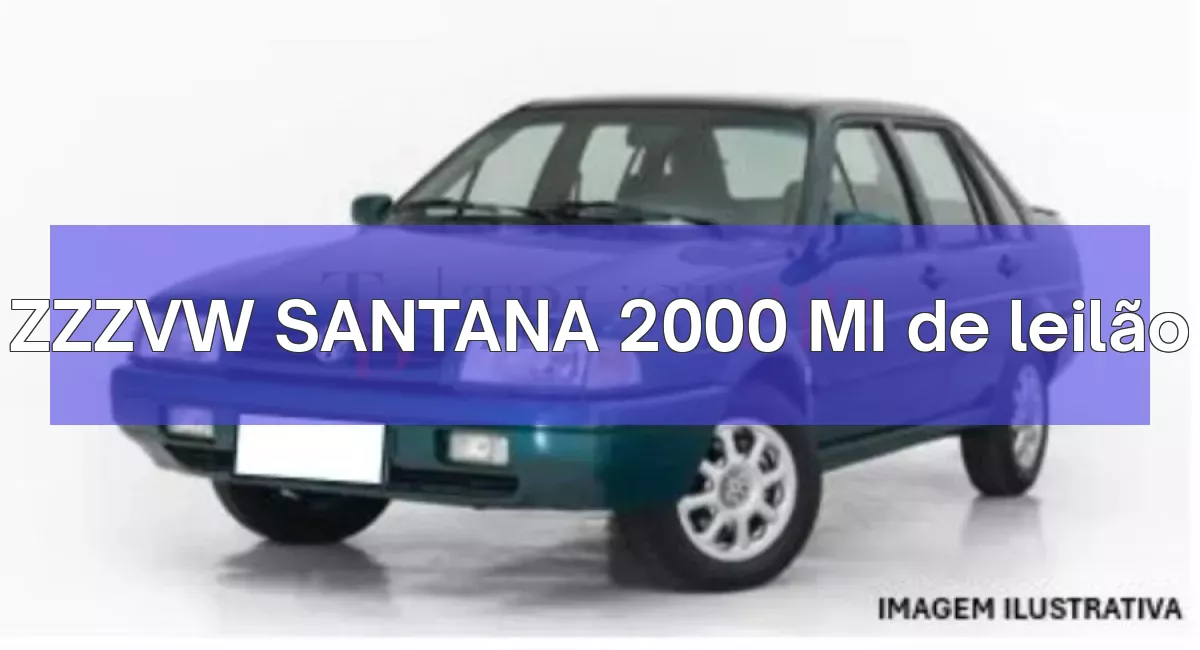 ZZZVW SANTANA 2000 MI em leilão