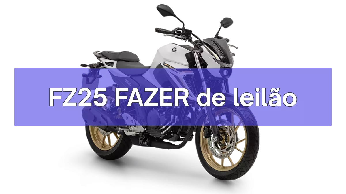 FZ25 FAZER em leilão